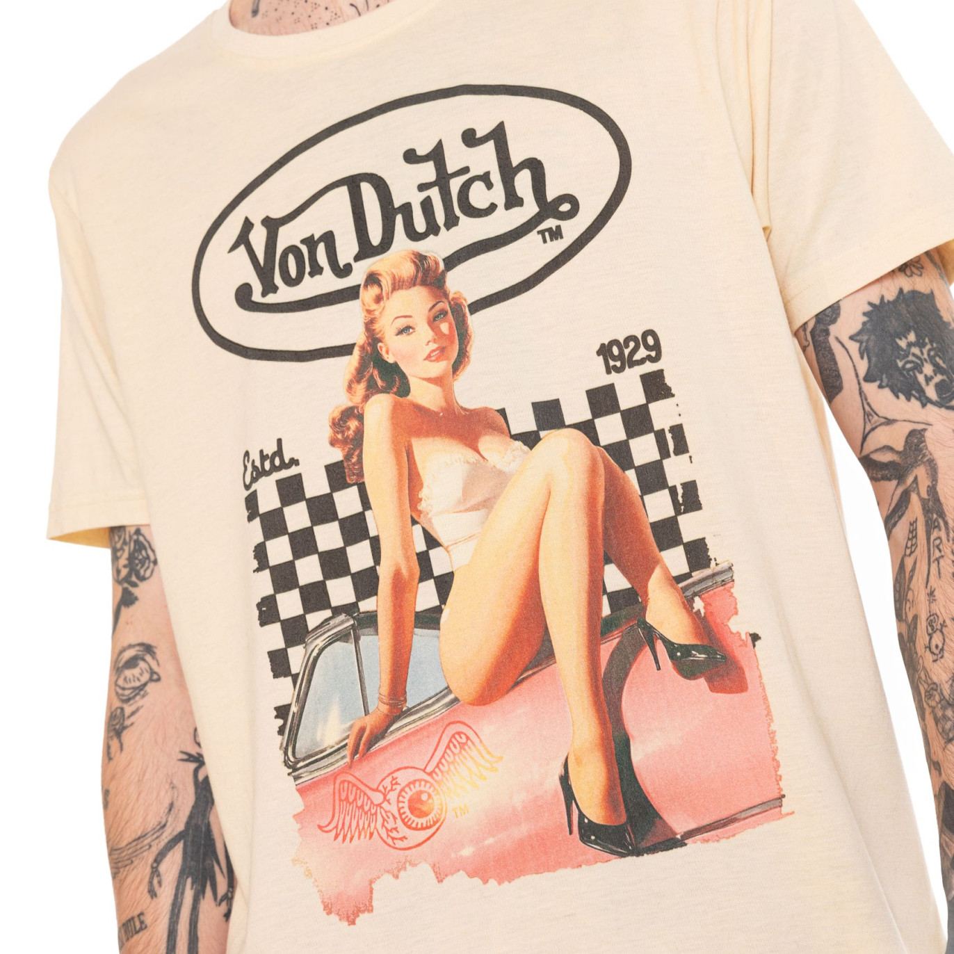 T-shirt homme regular col rond imprimé devant Charm