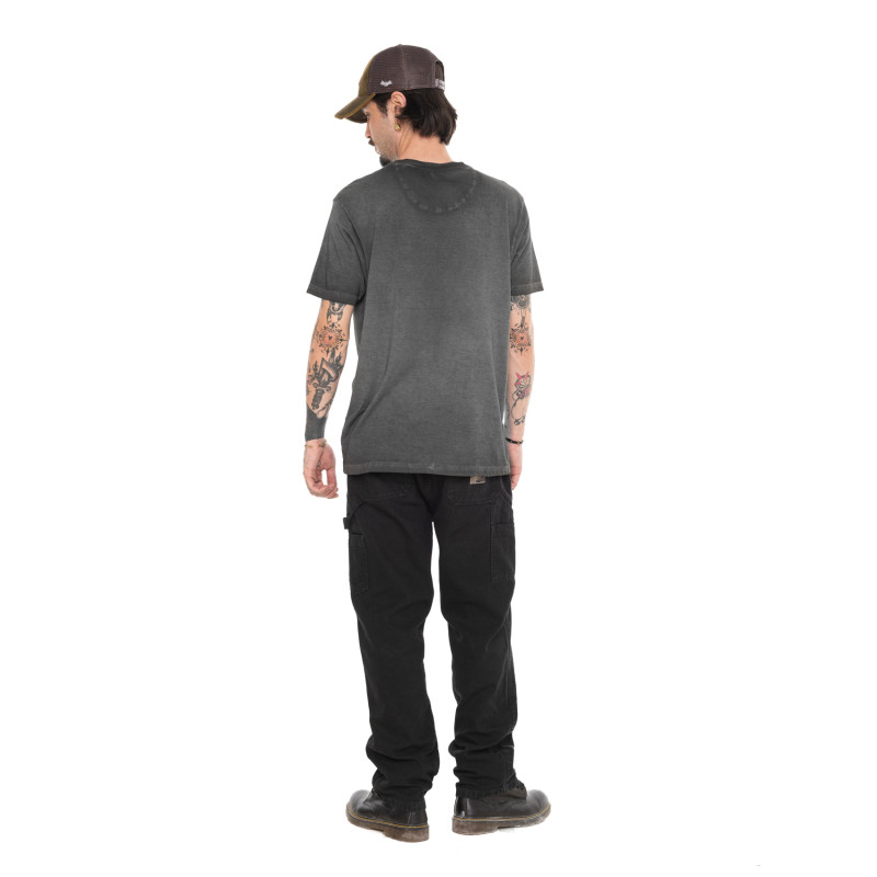 T-shirt homme regular heavy wash en jersey print devant Gary