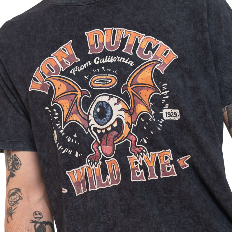 T-shirt homme regular col rond acid wash Leo