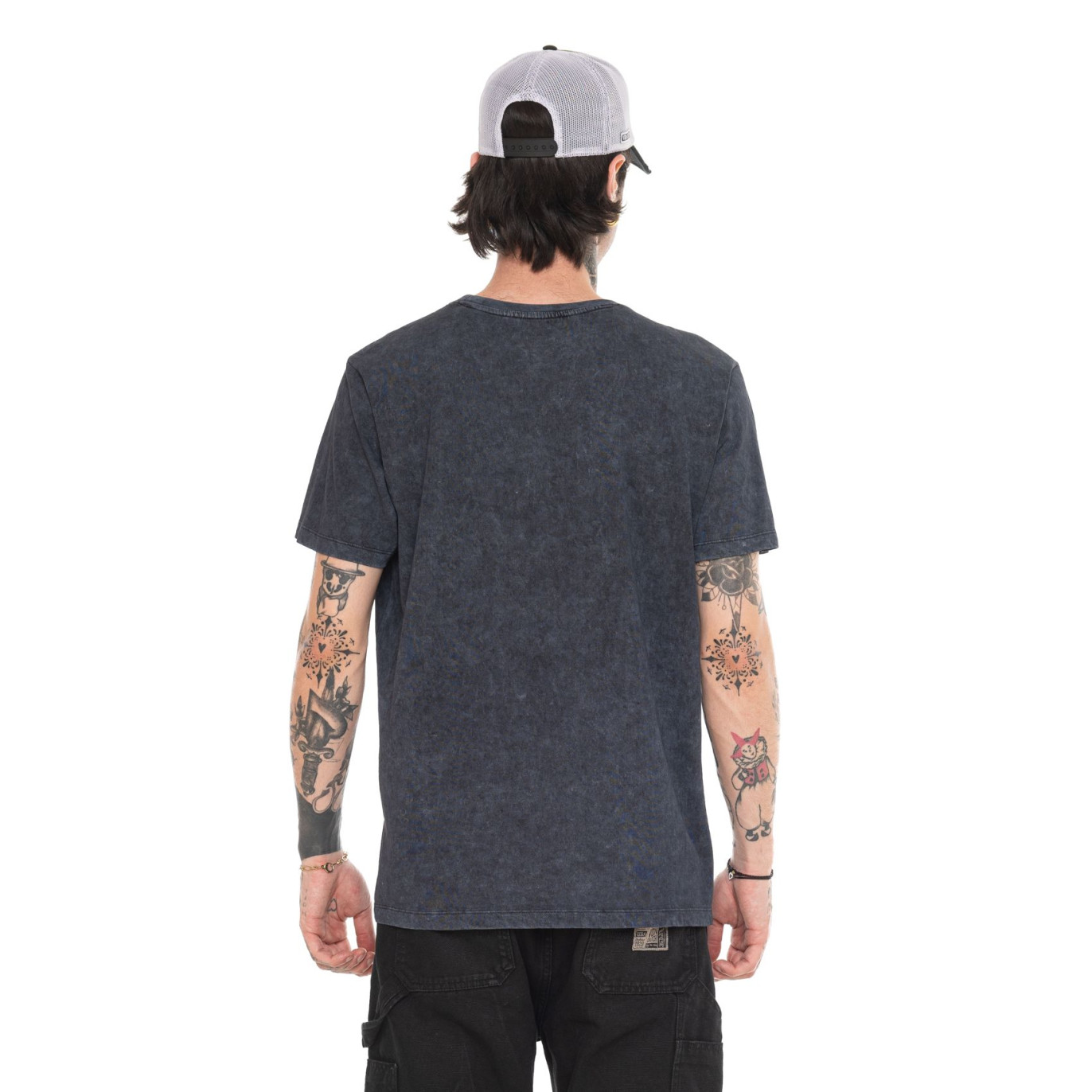 T-shirt homme regular col rond acid wash Leo