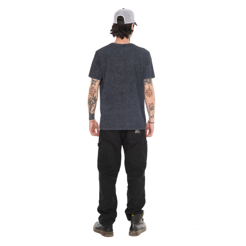T-shirt homme regular col rond acid wash Leo