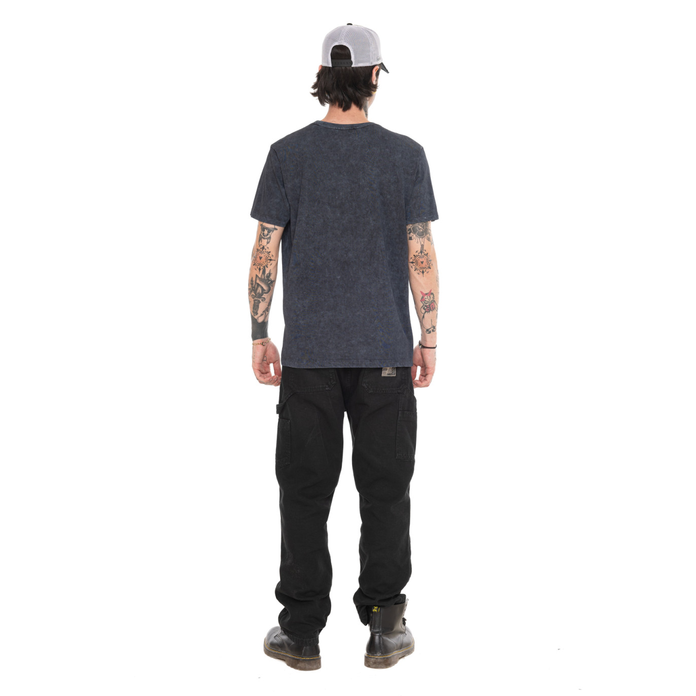 T-shirt homme regular col rond acid wash Leo