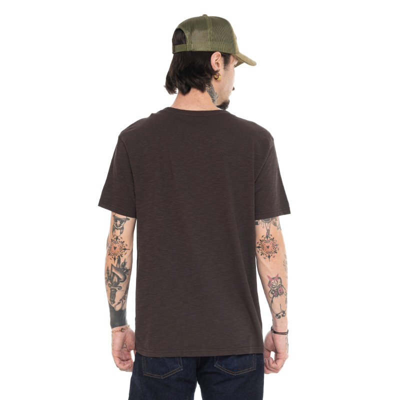 T-shirt homme regular en slub heavy wash print devant Pedro