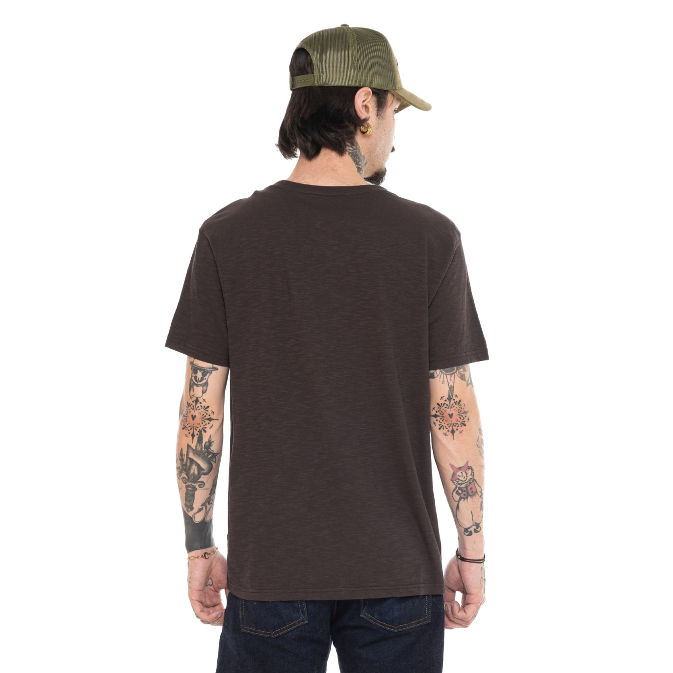 T-shirt homme regular en slub heavy wash print devant Pedro