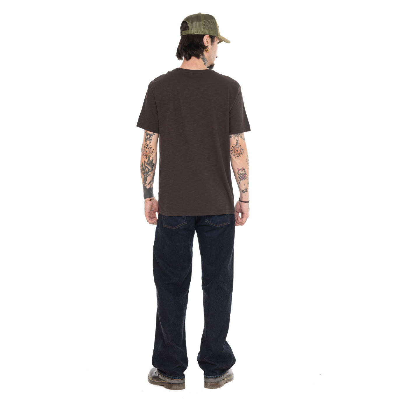 T-shirt homme regular en slub heavy wash print devant Pedro