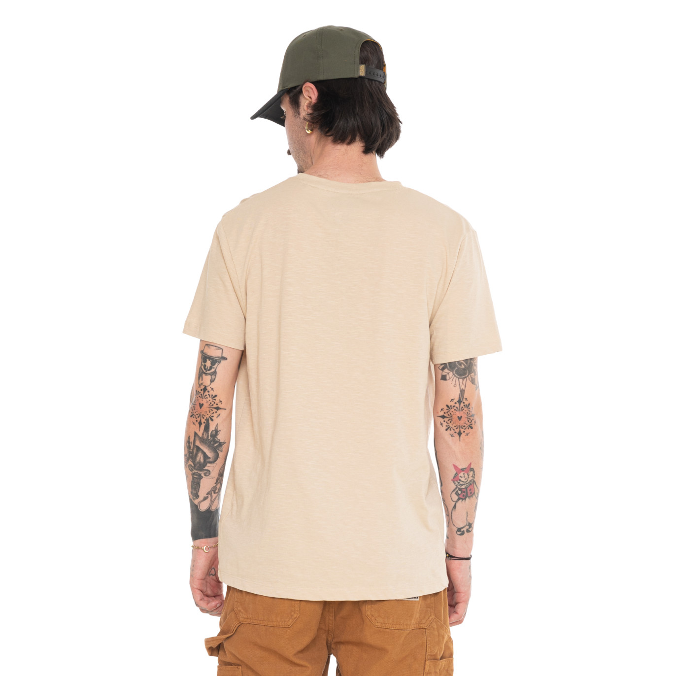T-shirt homme regular en slub heavy wash print devant Track