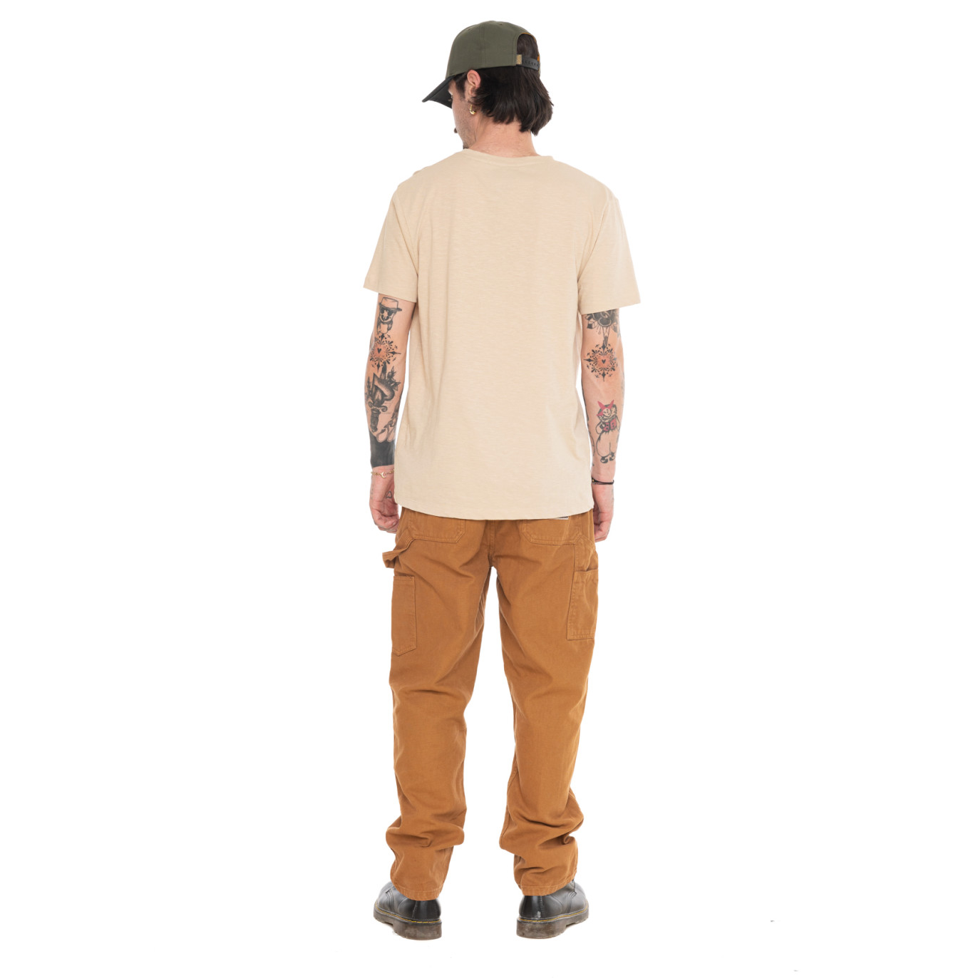 T-shirt homme regular en slub heavy wash print devant Track