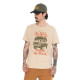 T-shirt homme regular en slub heavy wash print devant Track