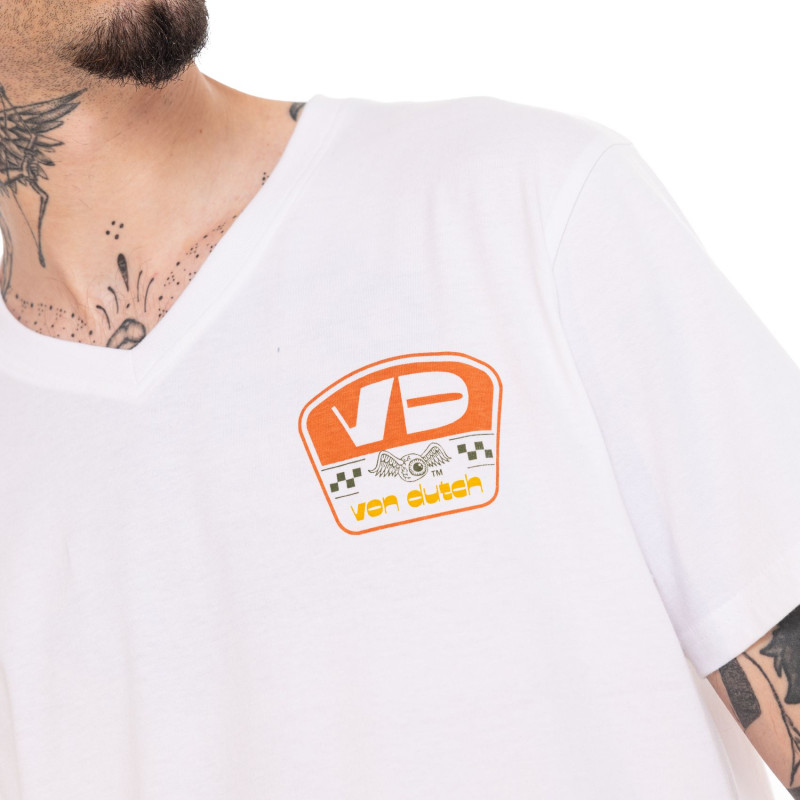 Tee Shirt Blanc coupe Régular Col V NASH | Homme - Vondutch