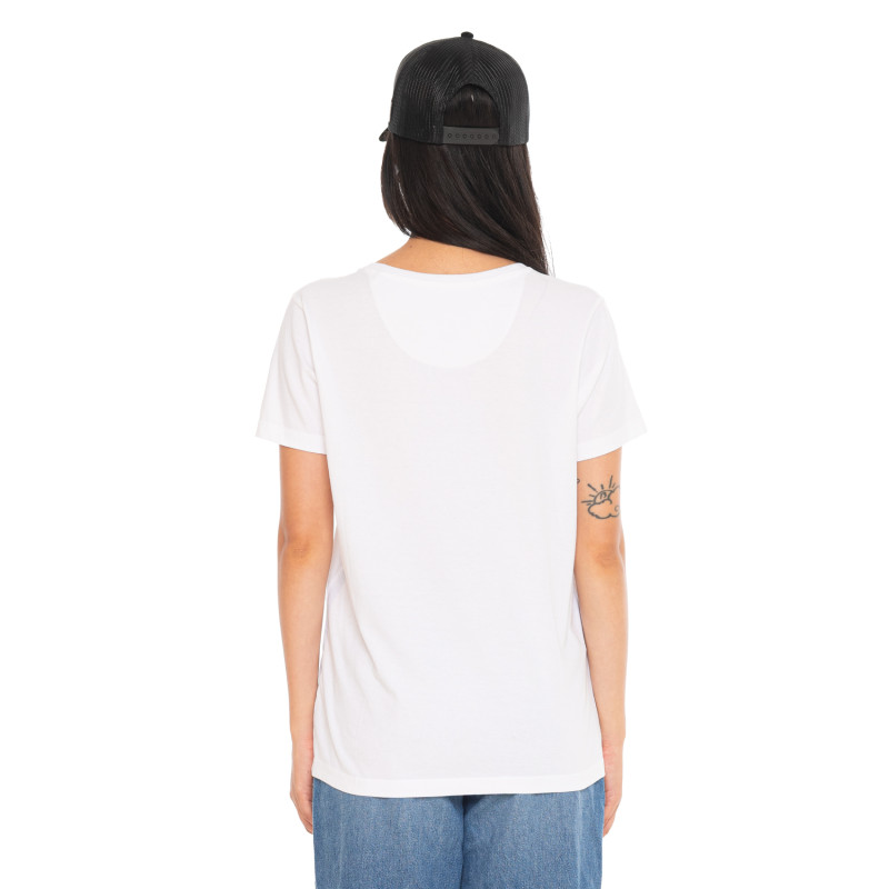Tee Shirt Blanc coupe Régular Col rond RETRO | Femme - Vondutch