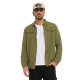Chemise en Lin coupe Régular Manches longues Kaki LINO | homme - Vondutch