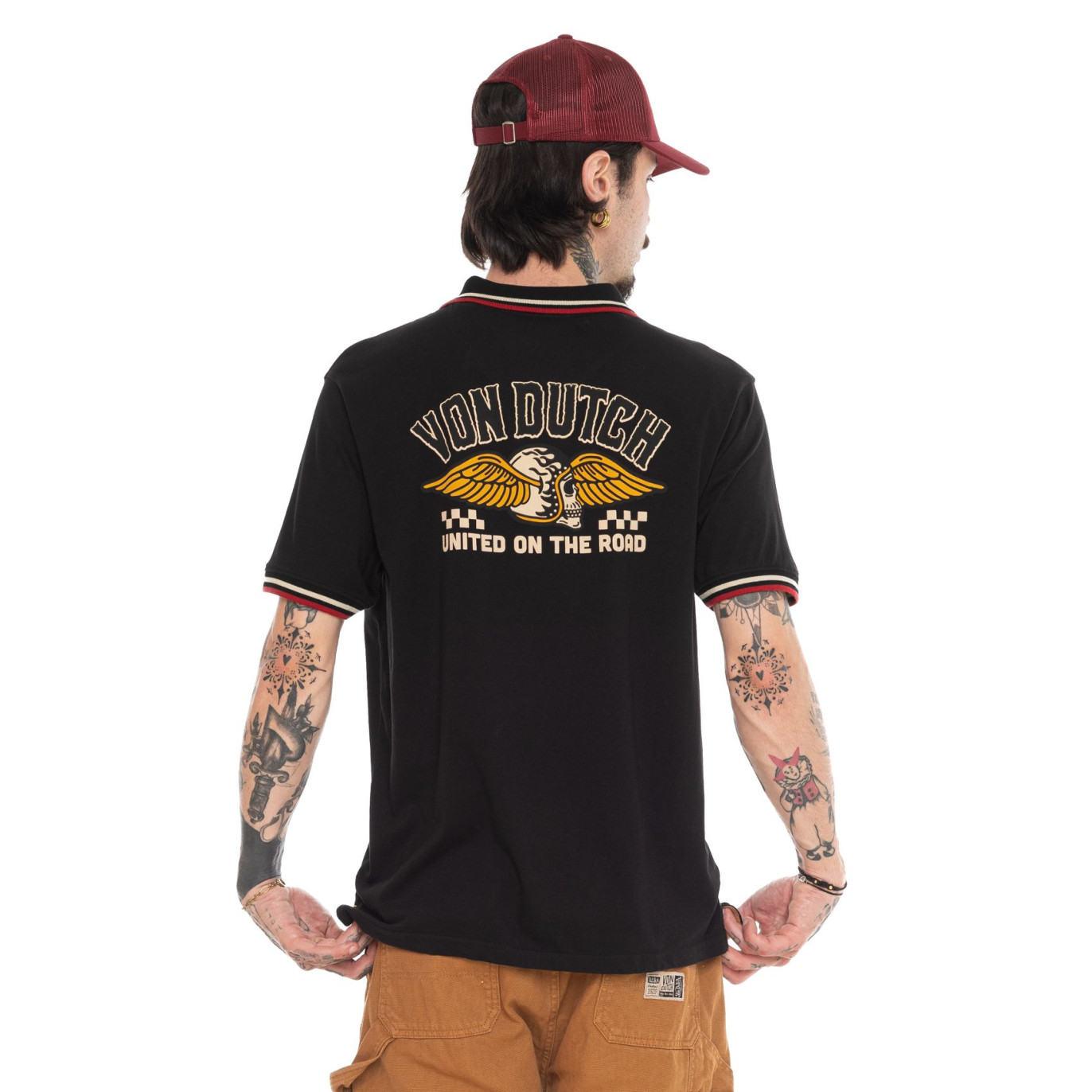 Polo Noir coupe Régular Col boutonné HAROLD | homme - Vondutch