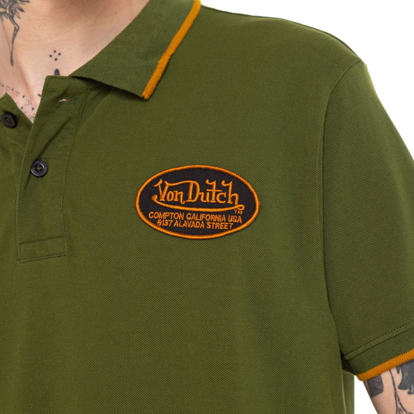 Polo Vert coupe Régular Col boutonné MARCO | homme - Vondutch