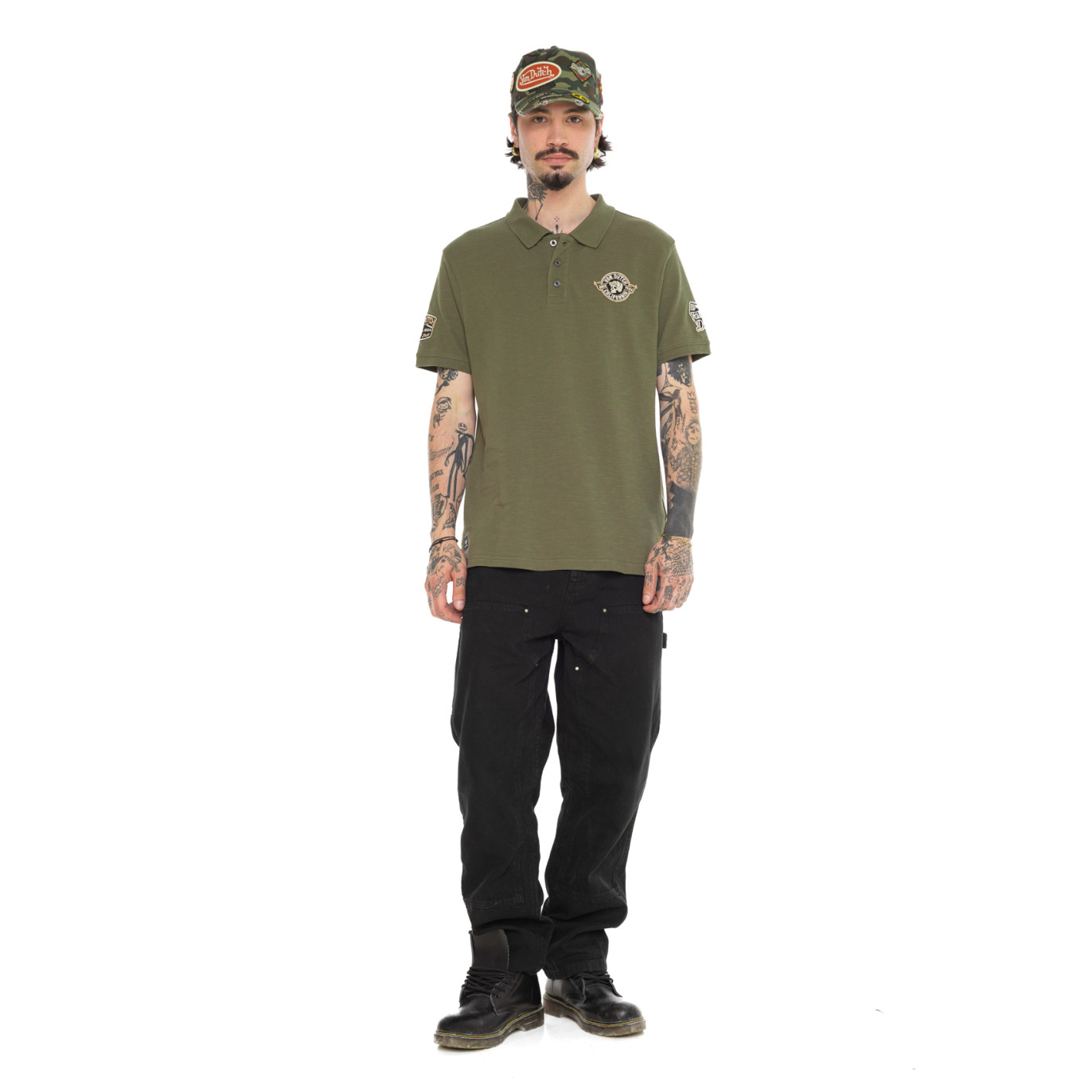 Polo Kaki coupe Régular Col boutonné RAPH | homme - Vondutch