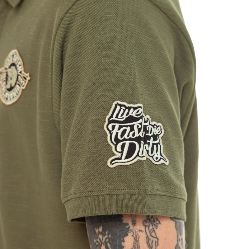 Polo Kaki coupe Régular Col boutonné RAPH | homme - Vondutch