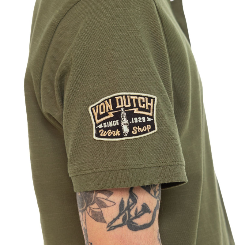Polo Kaki coupe Régular Col boutonné RAPH | homme - Vondutch