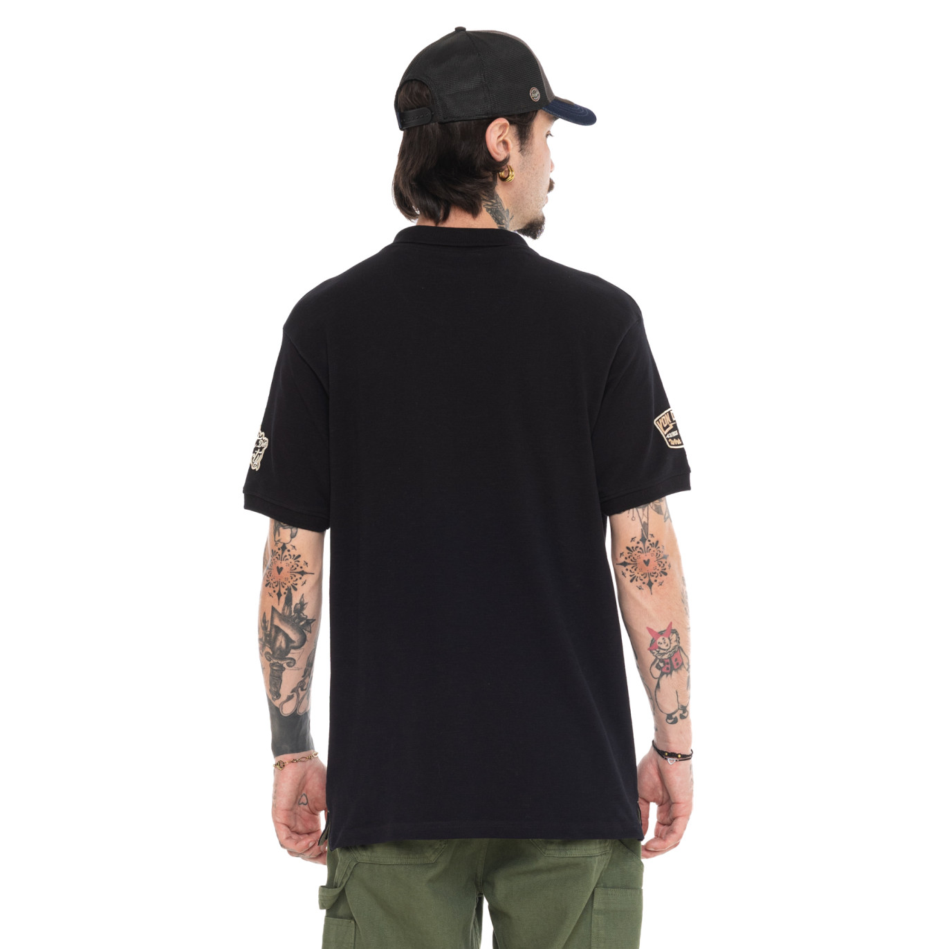 Polo Noir coupe Régular Col boutonné RAPH | homme - Vondutch