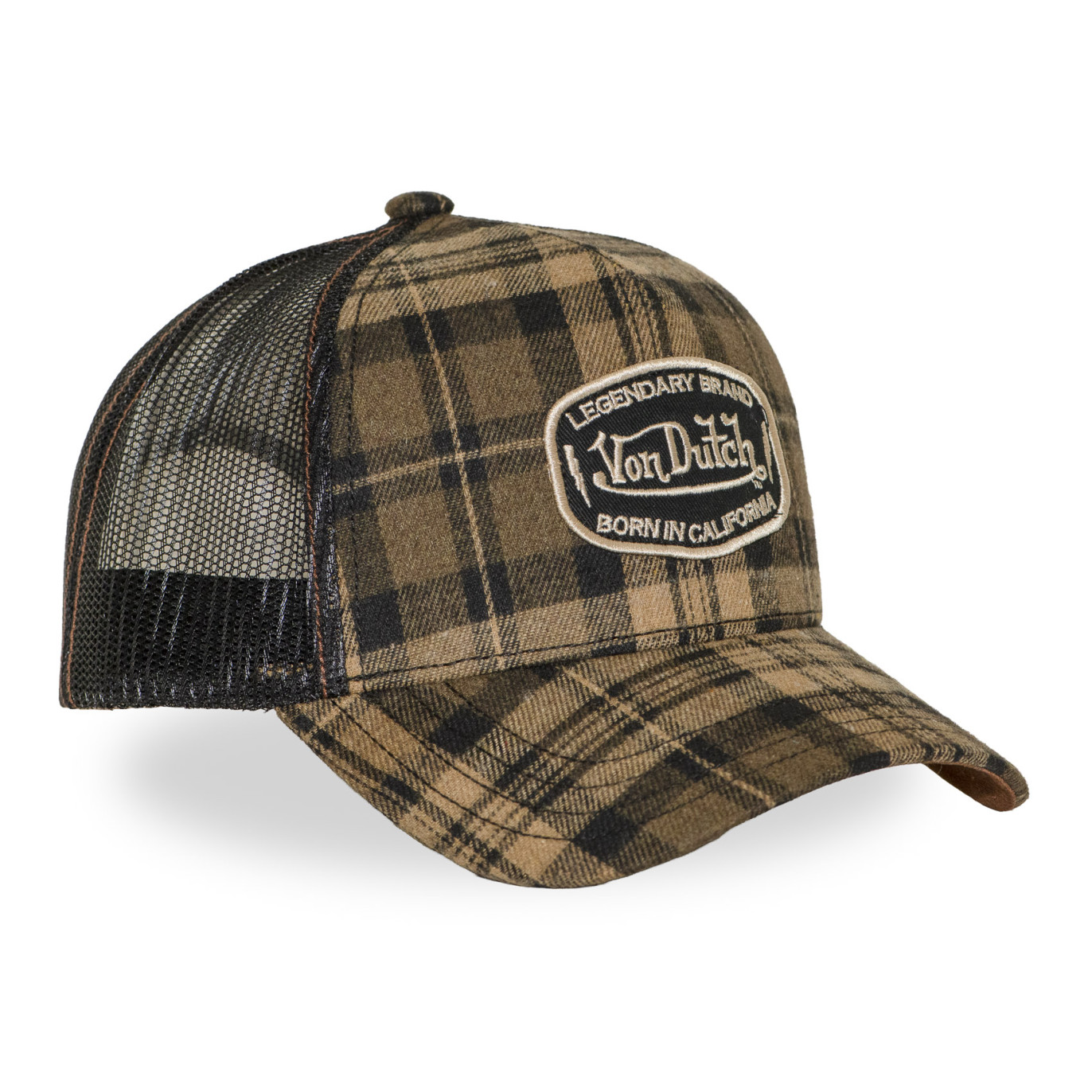 Casquette Vondutch Marron Trucker Snapback EMBROIDERY | VonDutch