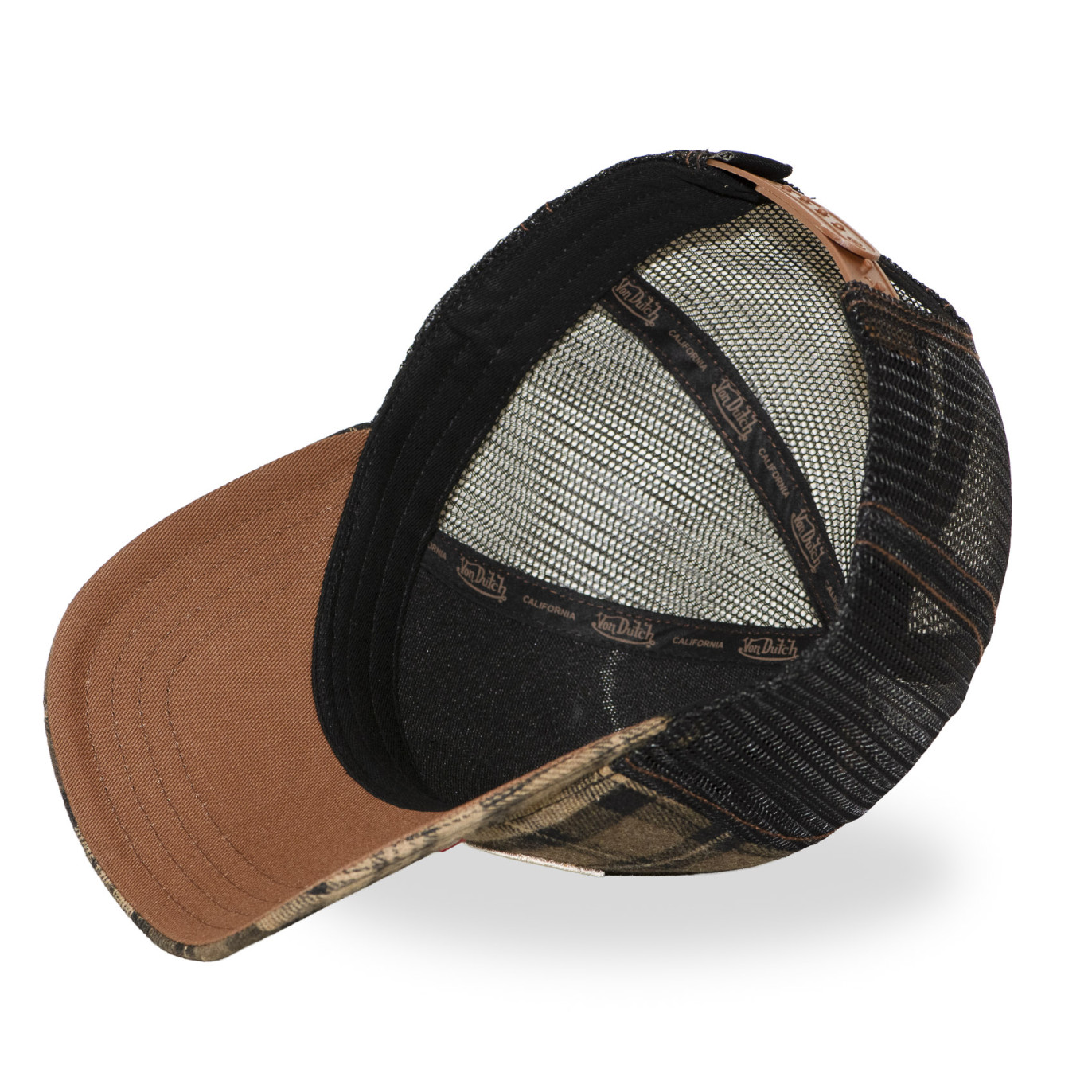 Casquette Vondutch Marron Trucker Snapback EMBROIDERY | VonDutch