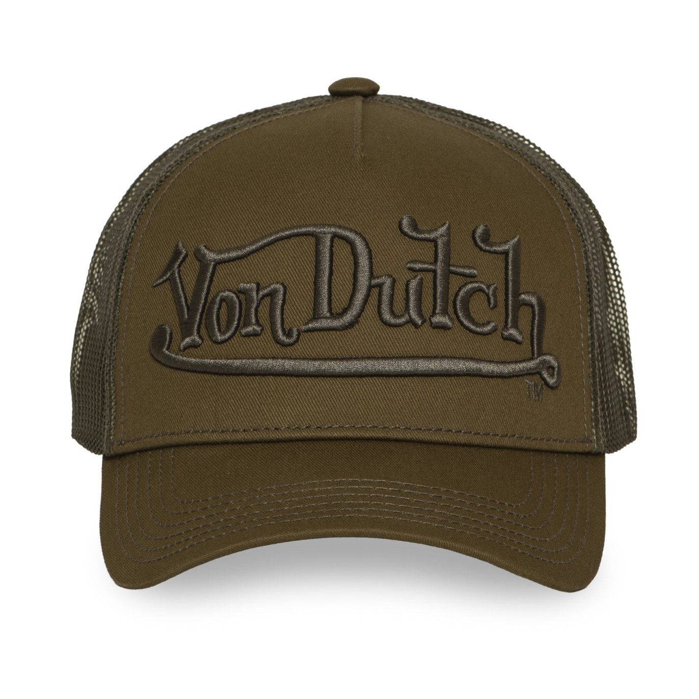 Casquette Vondutch Kaki Trucker Snapback EMBROIDERY | VonDutch