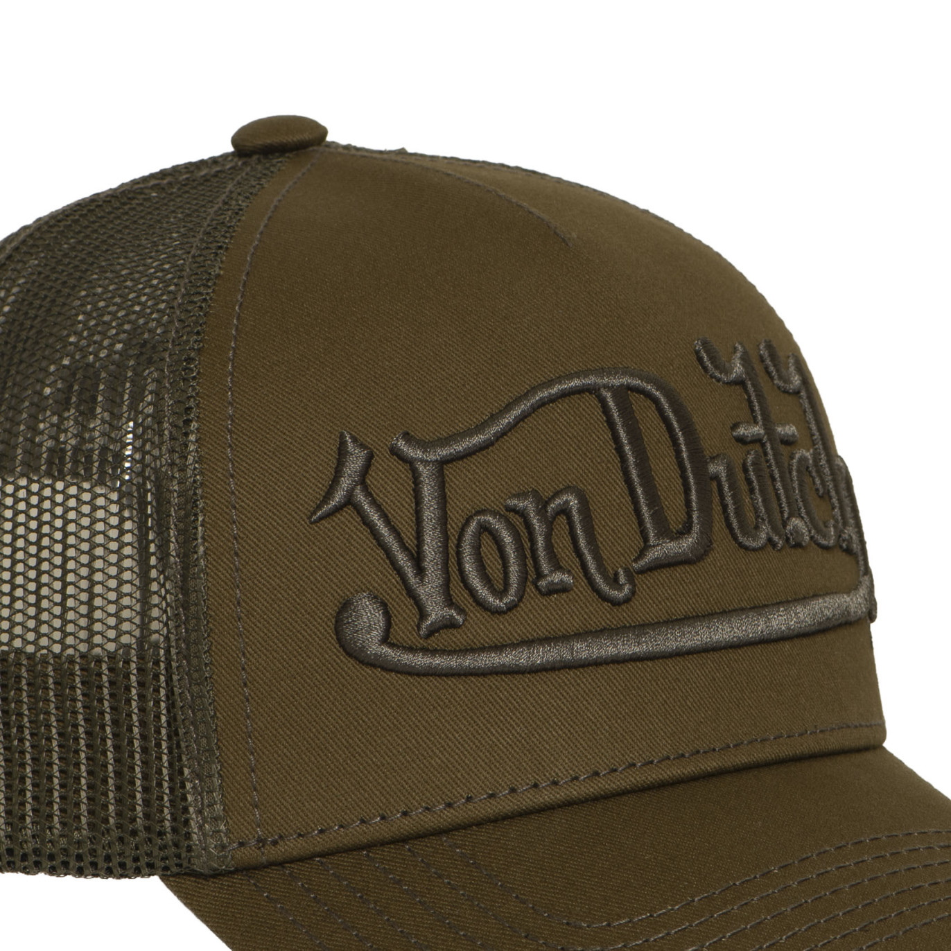 Casquette Vondutch Kaki Trucker Snapback EMBROIDERY | VonDutch