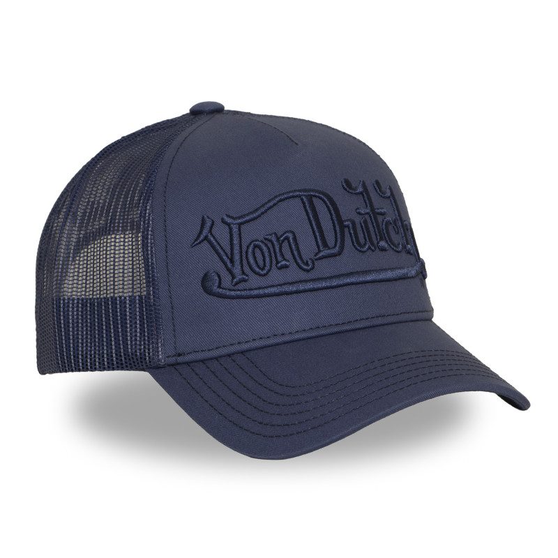 Casquette Vondutch Bleue Trucker Snapback EMBROIDERY | VonDutch