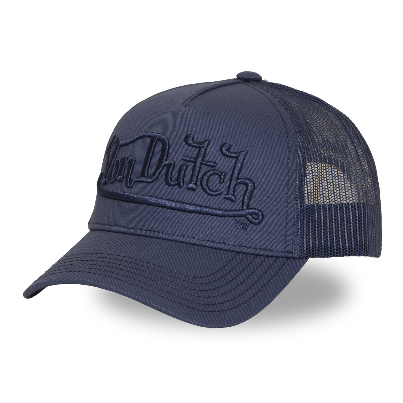 Casquette Vondutch Bleue Trucker Snapback EMBROIDERY | VonDutch