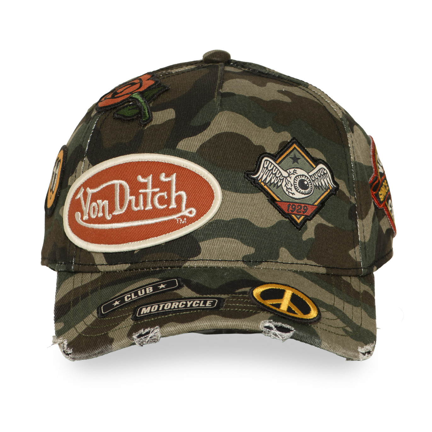 Casquette Vondutch Kaki Baseball Snapback effet Usé KAMO | VonDutch