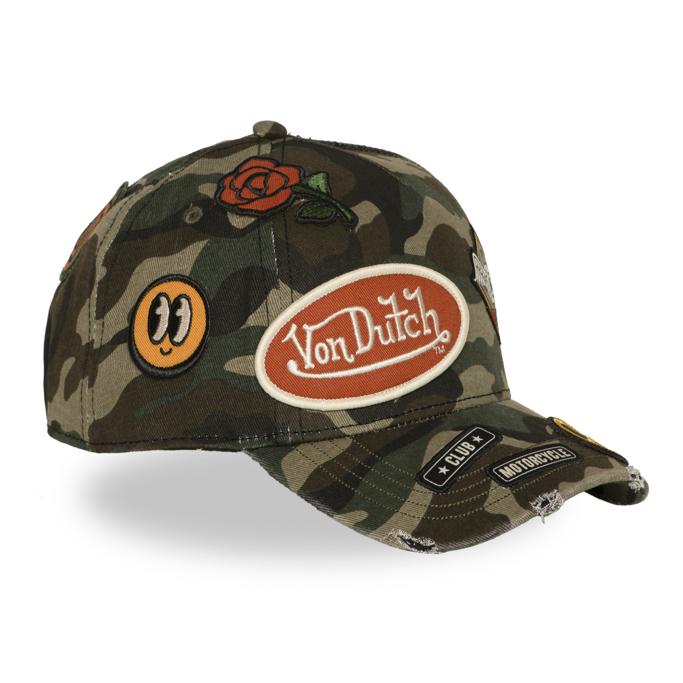 Casquette Vondutch Kaki Baseball Snapback effet Usé KAMO | VonDutch