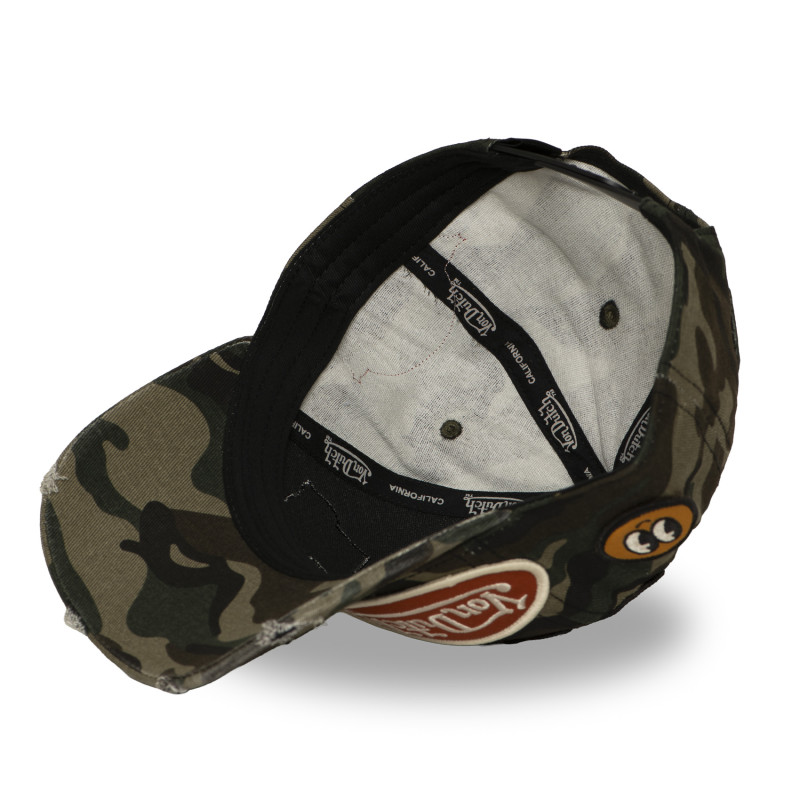 Casquette Vondutch Kaki Baseball Snapback effet Usé KAMO | VonDutch