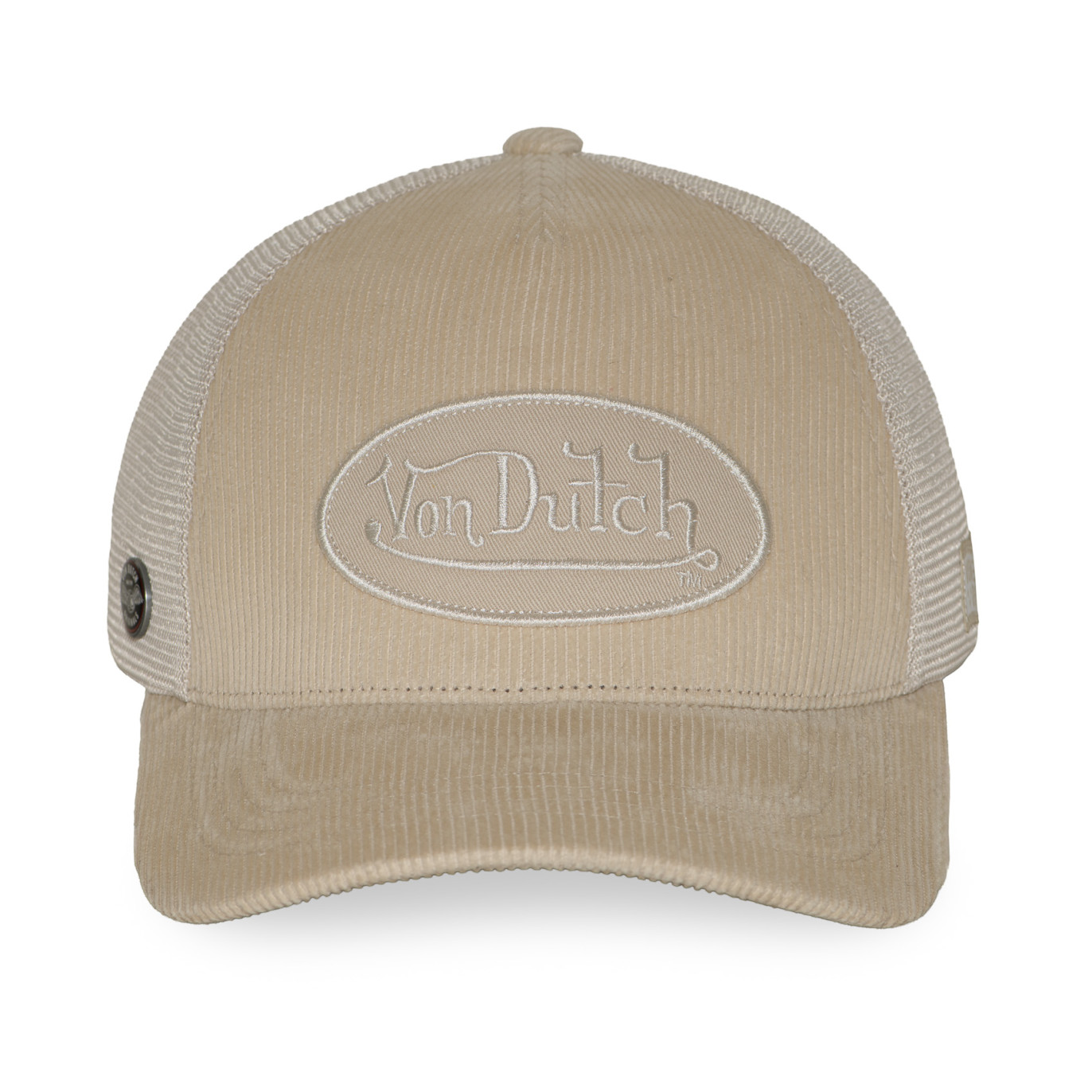 Casquette Vondutch Beige Trucker Strapback / Boucle en Velours côtelé LOFB | VonDutch
