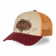 Casquette Vondutch Orange Trucker Snapback effet Dripping, Usé TAG | VonDutch