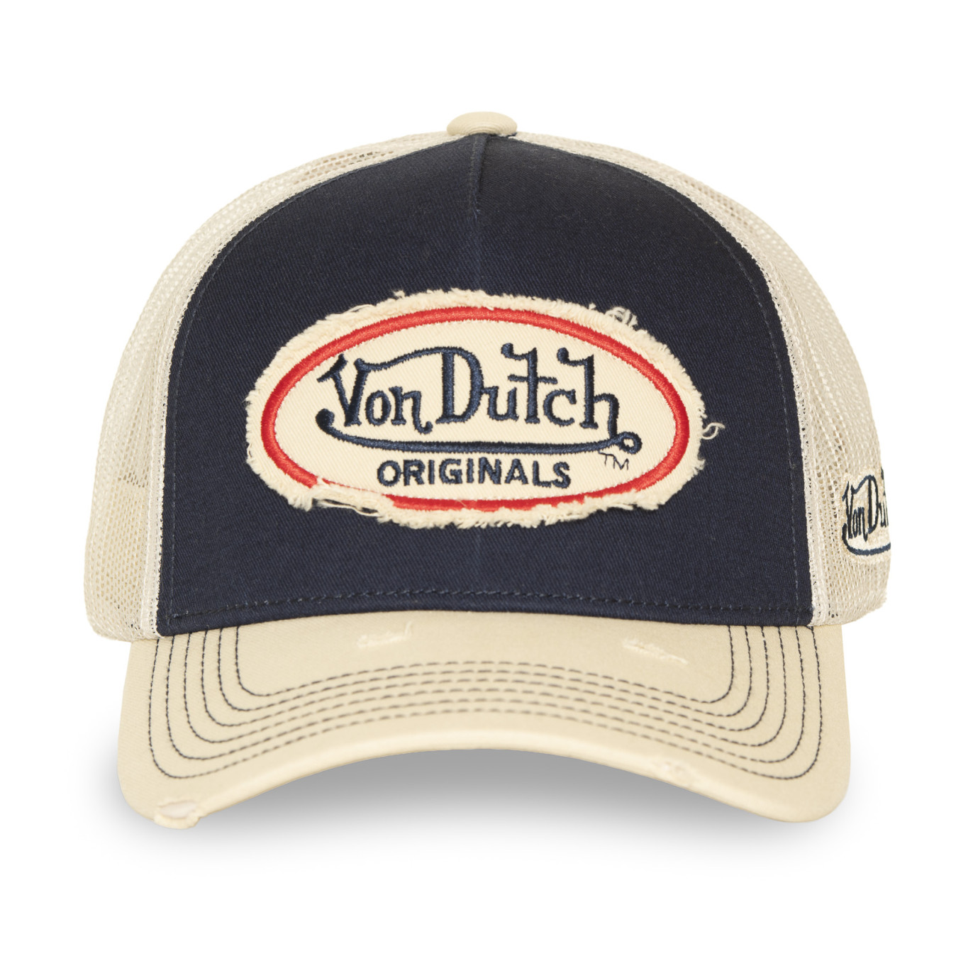 Casquette Vondutch Bleue Trucker Snapback effet Usé URBAN