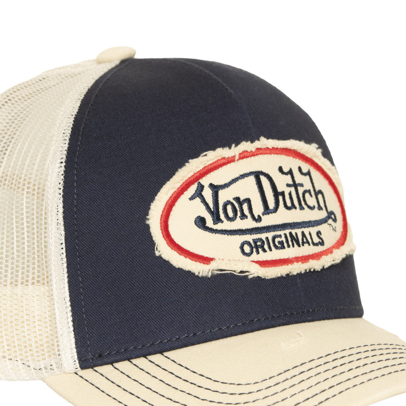 Casquette Vondutch Bleue Trucker Snapback effet Usé URBAN