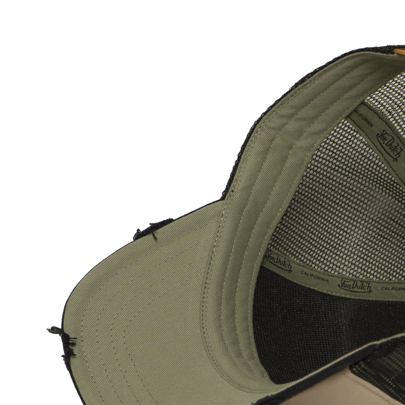 Casquette Vondutch Beige Trucker Snapback effet Usé CREW | VonDutch