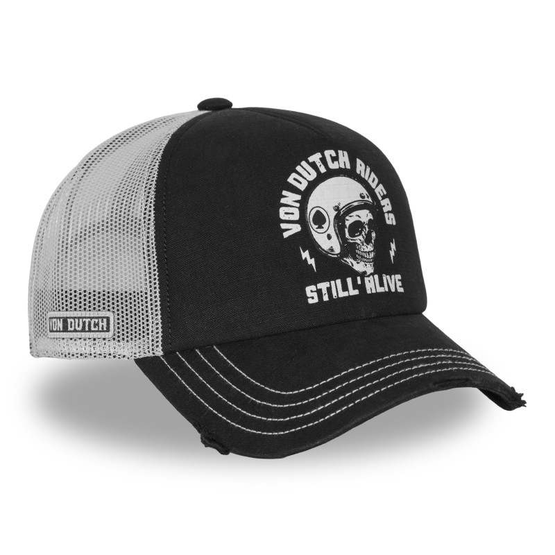 Casquette Vondutch Noire Trucker Snapback effet Usé CREW | VonDutch | Von Dutch