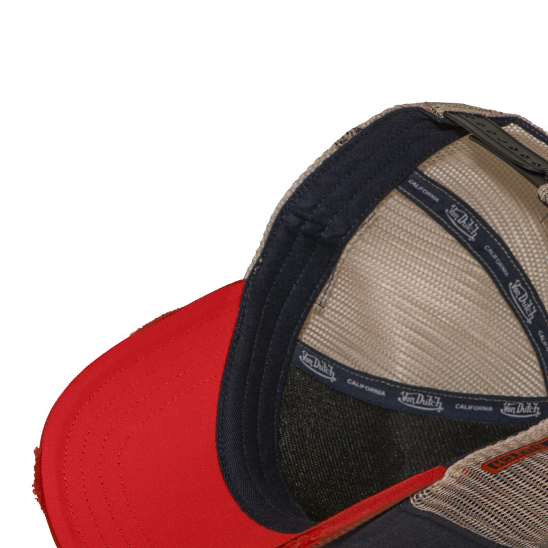 Casquette Vondutch Bleue Trucker Snapback effet Usé CREW | VonDutch