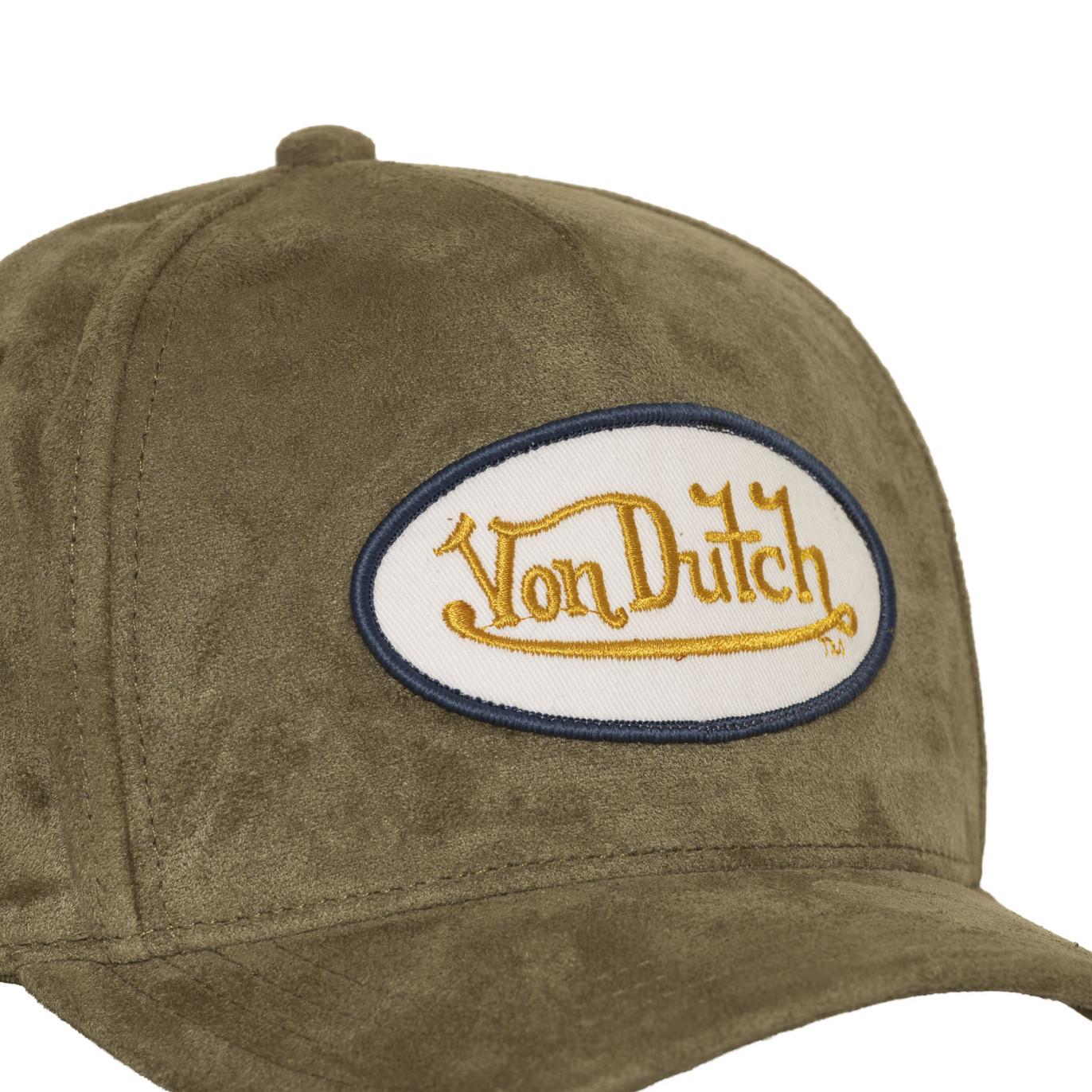 Casquette Vondutch Kaki Baseball Snapback en Suedine FUR | VonDutch