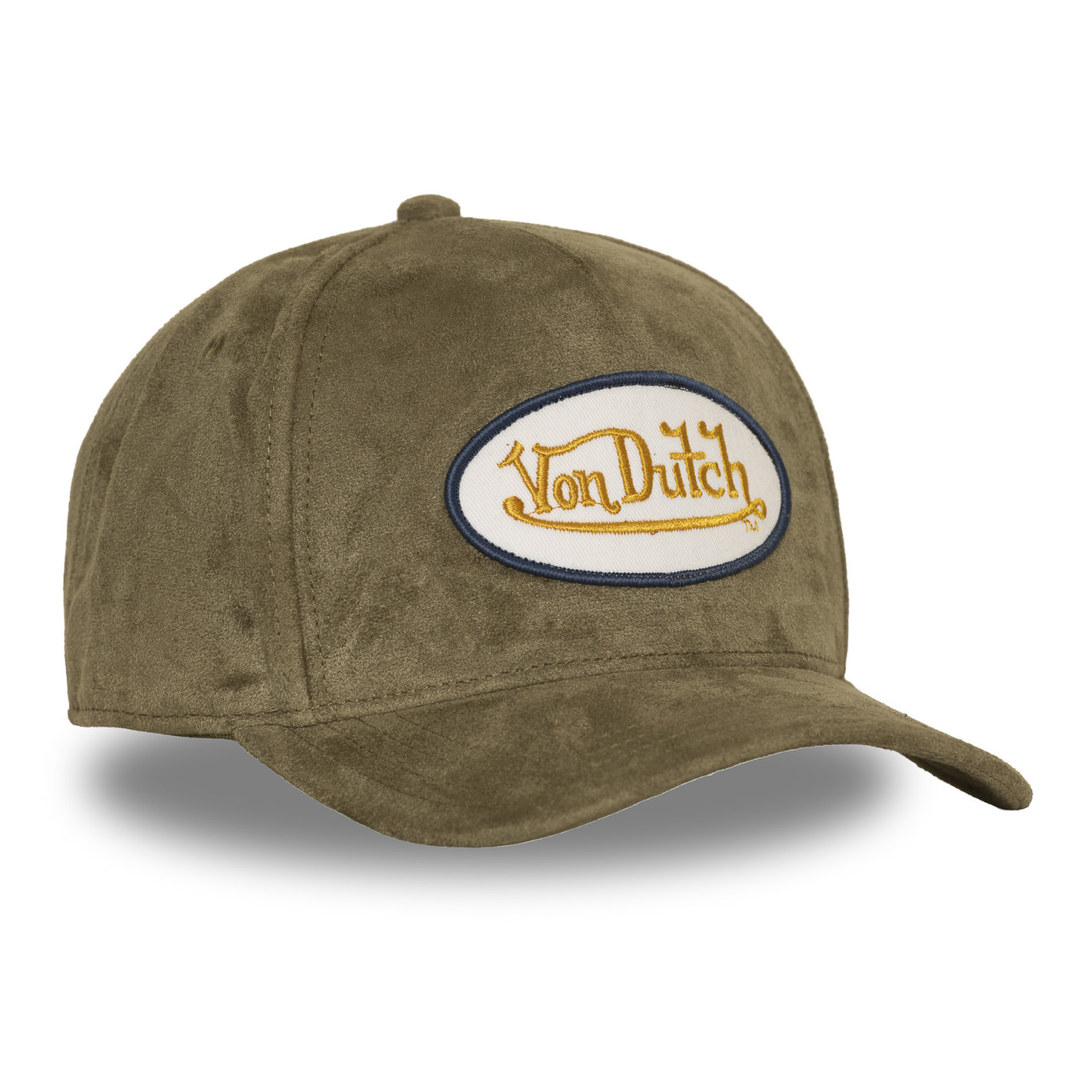 Casquette Vondutch Kaki Baseball Snapback en Suedine FUR | VonDutch