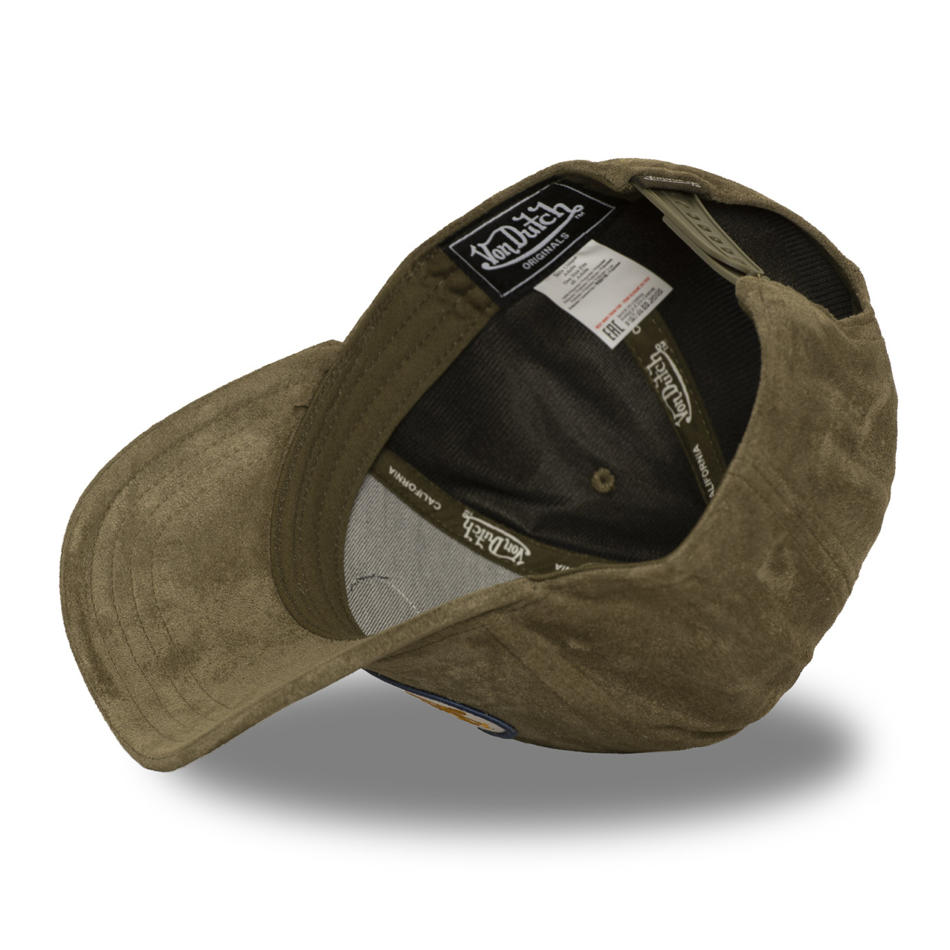 Casquette Vondutch Kaki Baseball Snapback en Suedine FUR | VonDutch