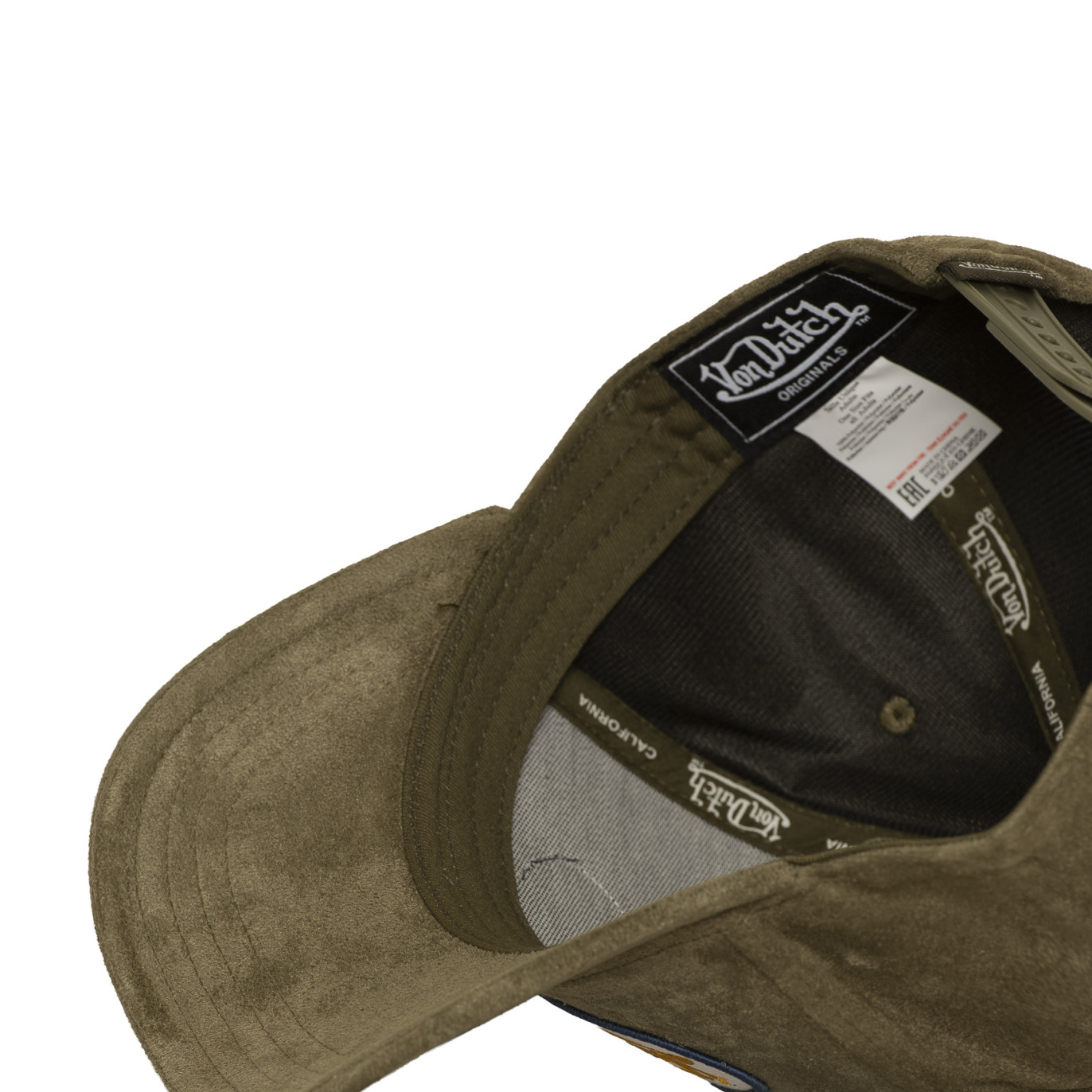 Casquette Vondutch Kaki Baseball Snapback en Suedine FUR | VonDutch