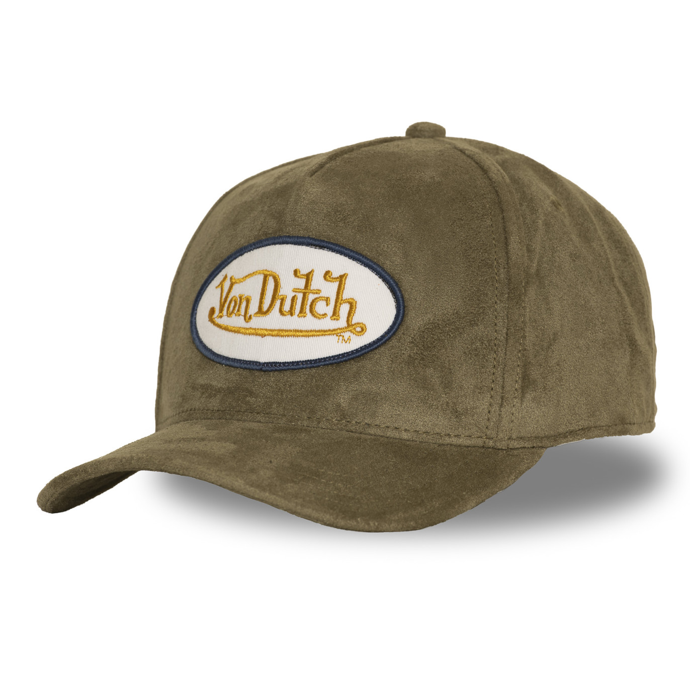 Casquette Vondutch Kaki Baseball Snapback en Suedine FUR | VonDutch