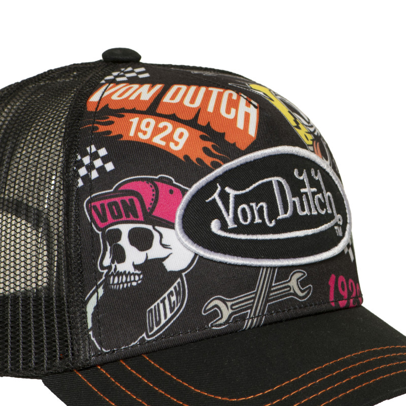 Casquette Vondutch Noire Trucker Snapback SUBLI | Von Dutch