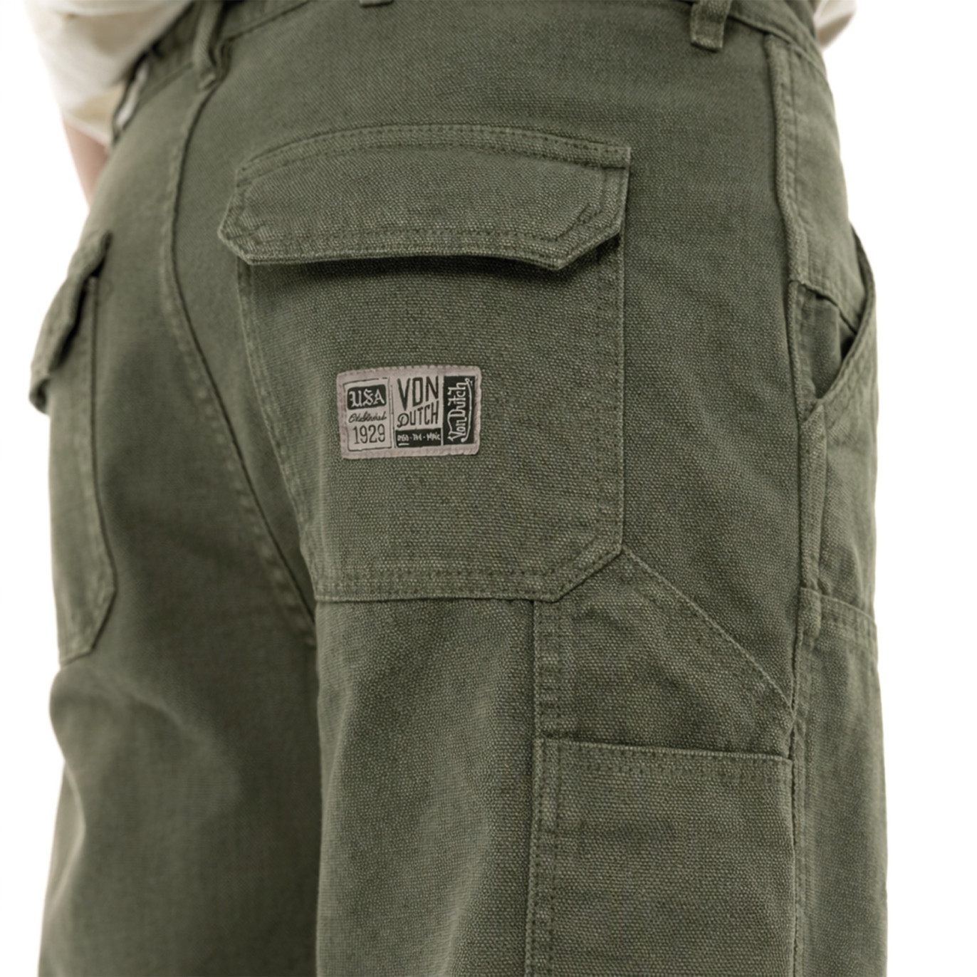 Pantalon en Coton coupe Droit Vert WORK | Homme - Vondutch