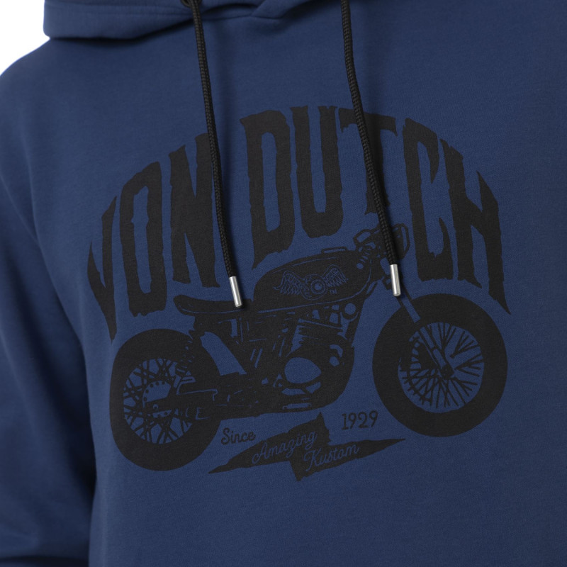 Sweat à capuche Cordon de serrage Bleu Molletoné SPIRIT | Homme - Vondutch