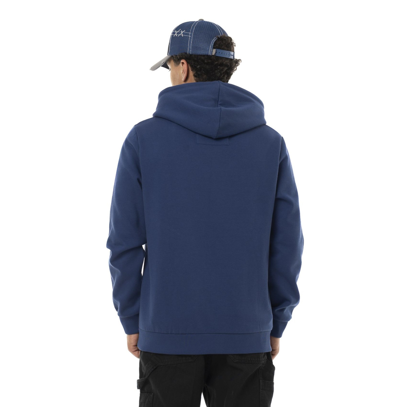 Sweat à capuche Cordon de serrage Bleu Molletoné SPIRIT | Homme - Vondutch | Von Dutch