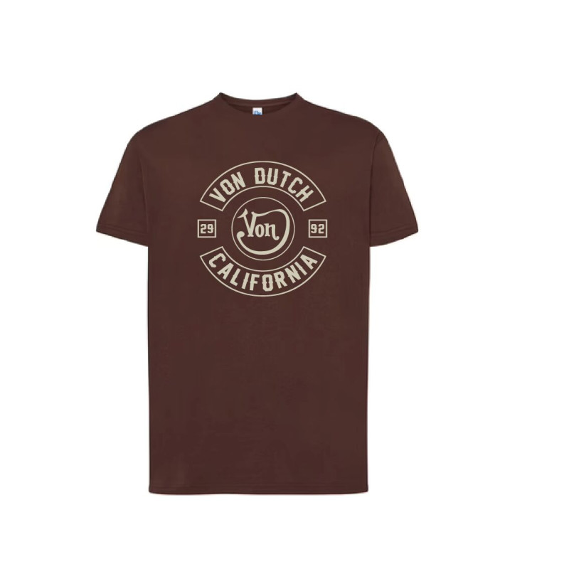 Tee Shirt Marron coupe Régular Col rond LOG | Homme - Vondutch | Von Dutch