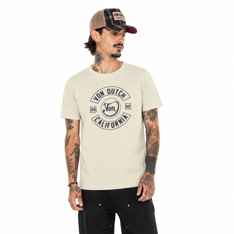 Tee Shirt Blanc coupe Régular Col rond LOG | Homme - Vondutch | Von Dutch