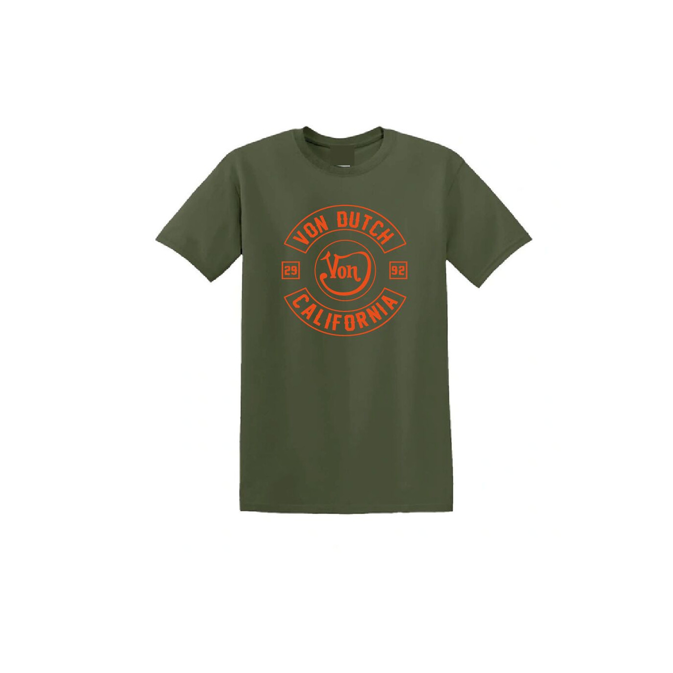 Tee Shirt Kaki coupe Régular Col rond LOG | Homme - Vondutch | Von Dutch