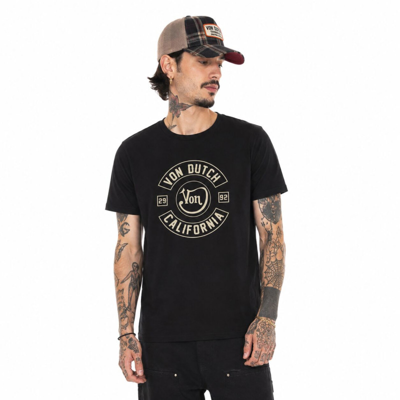 Tee Shirt Noir coupe Régular Col rond LOG | Homme - Vondutch | Von Dutch